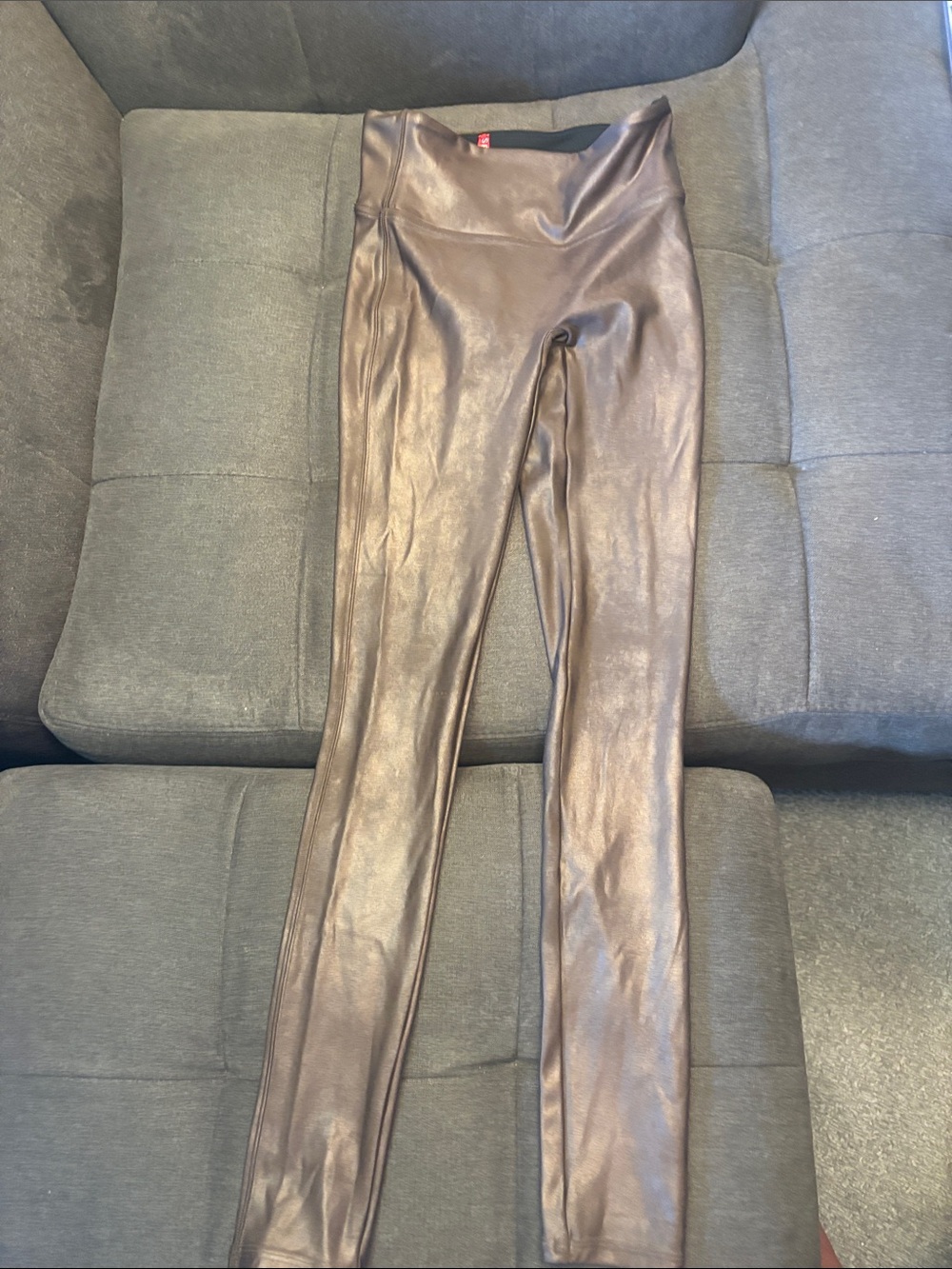 SPANX Metallic Bronze-Look Leggings